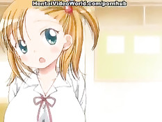 Сладкая аниме малышка приготовилась к первому сексуальному опыту