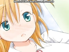 Сладкая аниме малышка приготовилась к первому сексуальному опыту