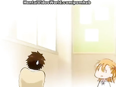 Сладкая аниме малышка приготовилась к первому сексуальному опыту