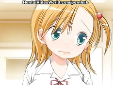 Сладкая аниме малышка приготовилась к первому сексуальному опыту