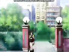 Хентай малышка отсосала парню на стоянке и была оттрахана на капоте