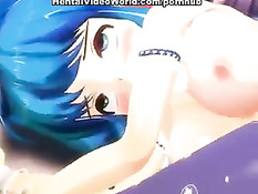 Симпатичная хентай куколка сделала минет и была жёстко оттрахана