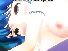 Симпатичная хентай куколка сделала минет и была жёстко оттрахана