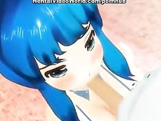 Симпатичная хентай куколка сделала минет и была жёстко оттрахана