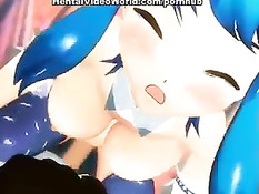 Симпатичная хентай куколка сделала минет и была жёстко оттрахана