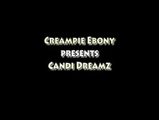 Чёрная девка Candi Dreamz приняла в себя всю сперму белого парня