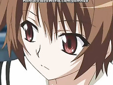 Симпатичная хентай девчонка сделала мальчику минет в его постели