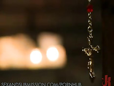 Грешная монашка Angell Summers получила двойное проникновение