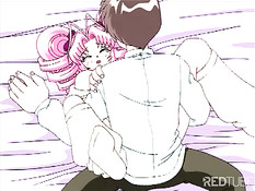 Он соблазнил аниме красотку с розовыми волосами и развёл на минет