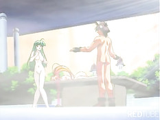 Аниме девушка превращается в вампира после жёсткого секса с парнем