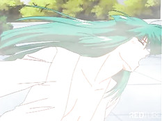 Аниме девушка превращается в вампира после жёсткого секса с парнем