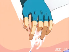 Аниме девушка превращается в вампира после жёсткого секса с парнем