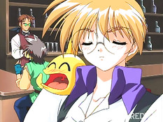 Аниме девушка превращается в вампира после жёсткого секса с парнем