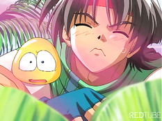 Аниме девушка превращается в вампира после жёсткого секса с парнем