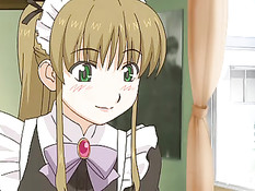 Молодой хозяин связал хентай горничную и отодрал фаллоимитатором