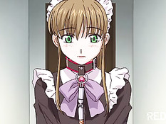 Молодой хозяин связал хентай горничную и отодрал фаллоимитатором