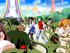 Заколдованная хентай девушка захотела секса и накинулась на парня