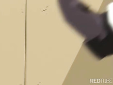 У прекрасной хентай малышки вырос член и она оттрахала им подругу