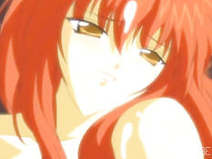 У прекрасной хентай малышки вырос член и она оттрахала им подругу