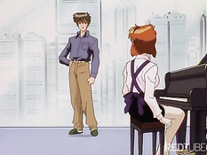 Грудастая хентай девка умеет играть на пианино и хорошо трахается