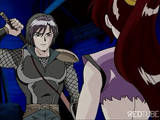 Две хентай малышки увидели, как больная девка делает парню минет