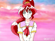 Две хентай малышки увидели, как больная девка делает парню минет