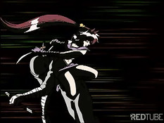 Две хентай малышки увидели, как больная девка делает парню минет