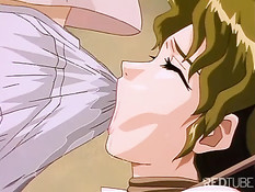 Хентай девственница не готова к групповому сексу с двумя ребятами