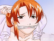 Хентай девственница не готова к групповому сексу с двумя ребятами