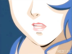 Парень отодрал аниме нимфоманку с синими волосами и свою подругу