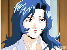 Парень отодрал аниме нимфоманку с синими волосами и свою подругу