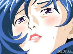 Парень отодрал аниме нимфоманку с синими волосами и свою подругу