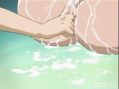 Вставил свой возбуждённый член в набухшую киску аниме девчонки