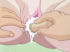 Аниме малышка мечтает о жёстком сексе с парнем в публичных местах