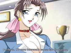 Парни сделали двойное проникновение хентай девке с огромной грудью