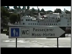 Грудастая блондинка с косичками ебётся с парнем в вагоне поезда