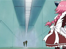 Мальчик вошёл в спальню и оттрахал возбуждённую хентай малышку