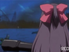 Мальчик вошёл в спальню и оттрахал возбуждённую хентай малышку