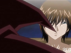 Мальчик вошёл в спальню и оттрахал возбуждённую хентай малышку