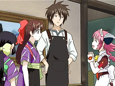 Мальчик вошёл в спальню и оттрахал возбуждённую хентай малышку