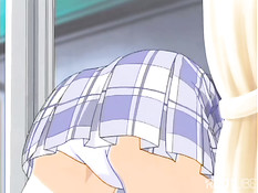 Аниме девушка встретила бывшего однокурсника и занялась сексом