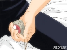 Парень лёг сверху и оттрахал аниме девчонку с розовыми волосами