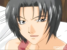 Парень лёг сверху и оттрахал аниме девчонку с розовыми волосами