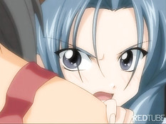 Парень лёг сверху и оттрахал аниме девчонку с розовыми волосами