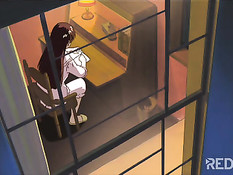 Лесбиянка делала куннилингус связанной детке и трахала страпоном