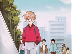 Молодой человек лижет соски аниме малышки и ложится на неё сверху