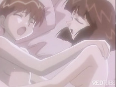 Молодой человек лижет соски аниме малышки и ложится на неё сверху