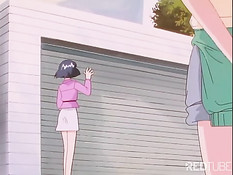 Молодой человек лижет соски аниме малышки и ложится на неё сверху