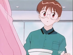 Молодой человек лижет соски аниме малышки и ложится на неё сверху