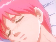 Аниме лесбиянка подошла к девушке сзади и принялась ласкать грудь